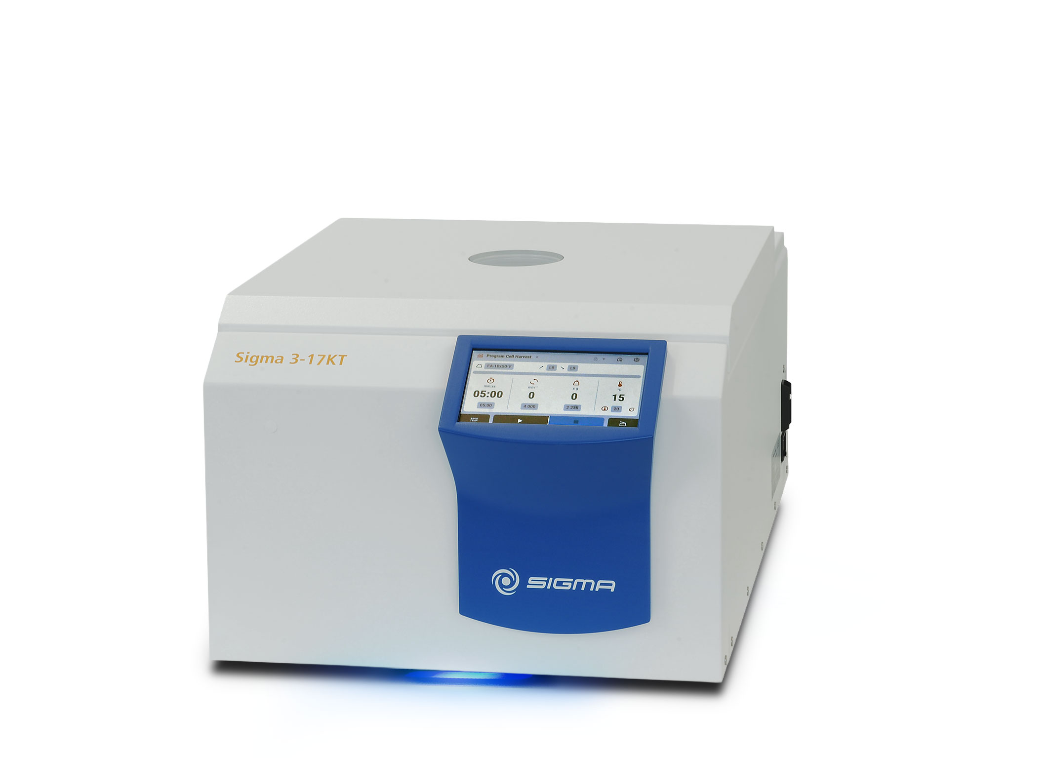 A space-saving, air-cooled benchtop centrifuge with an impressive capacity